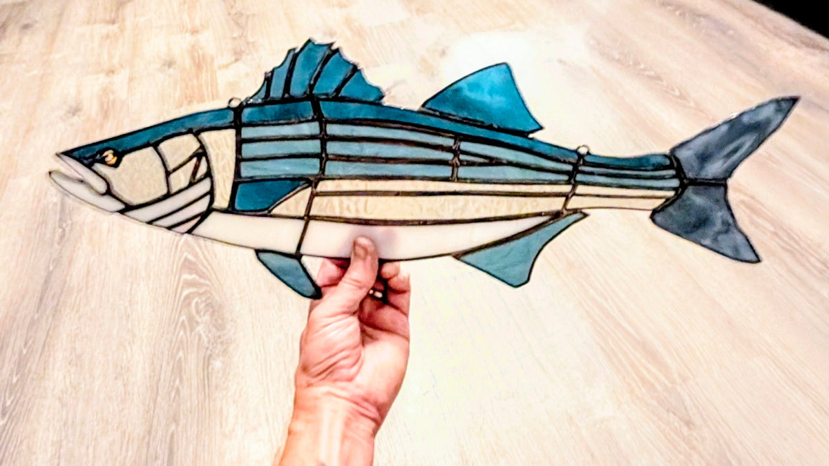 Stained Glass Strip Bass (20W x 8H)