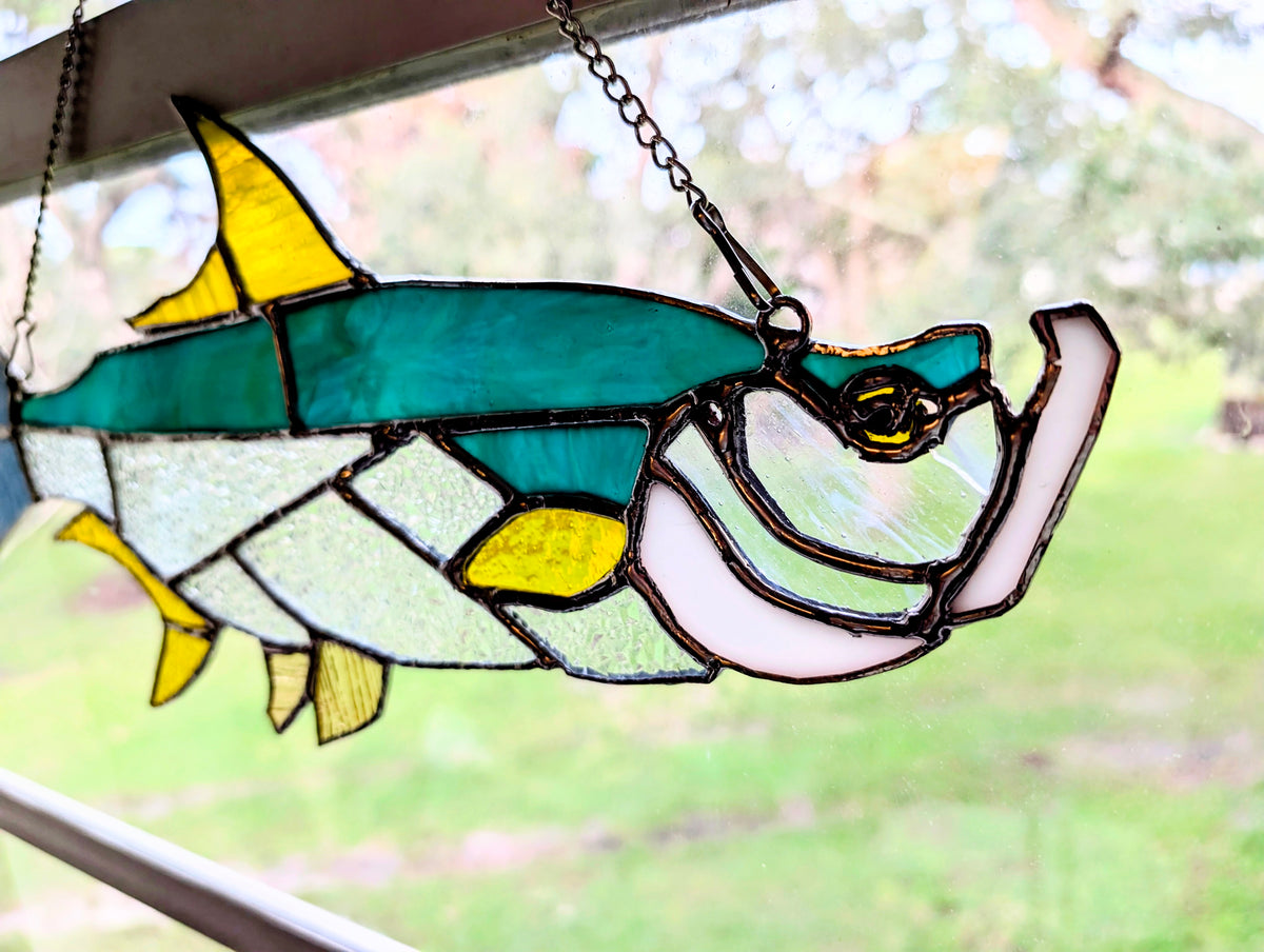 Stained Glass Tarpon (16W x 7H)