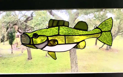 Stained Glass Bass (13W x 6H)