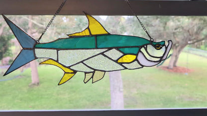 Stained Glass Tarpon (16W x 7H)