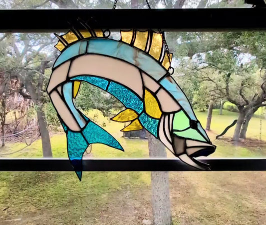 Stained Glass Snook (12Wx15H)