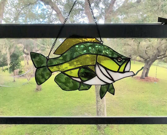 Stained Glass Crappie Fish (12W x 8H)