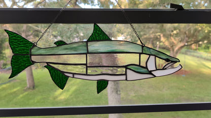 Stained Glass Lake Trout (20W x 8H)