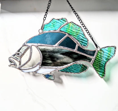 Stained Glass Crappie Fish (8.5W x 5H)