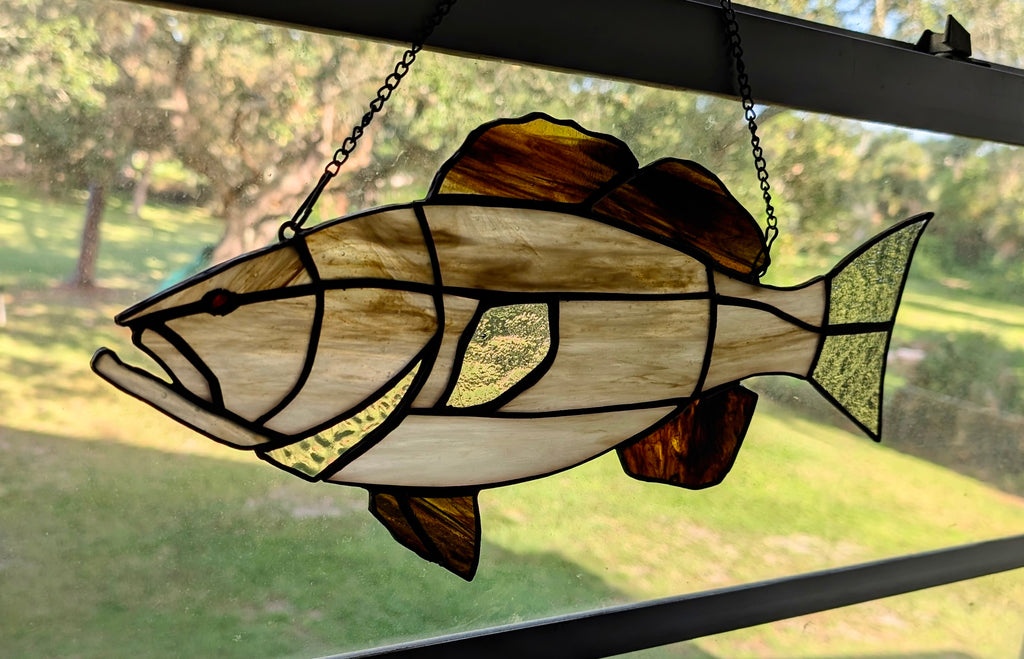 Stained Glass Gag Grouper Suncatcher, Saltwater Sportfishing Home Decor, Coastal Window Hanging, Fishing Gift (Copy)