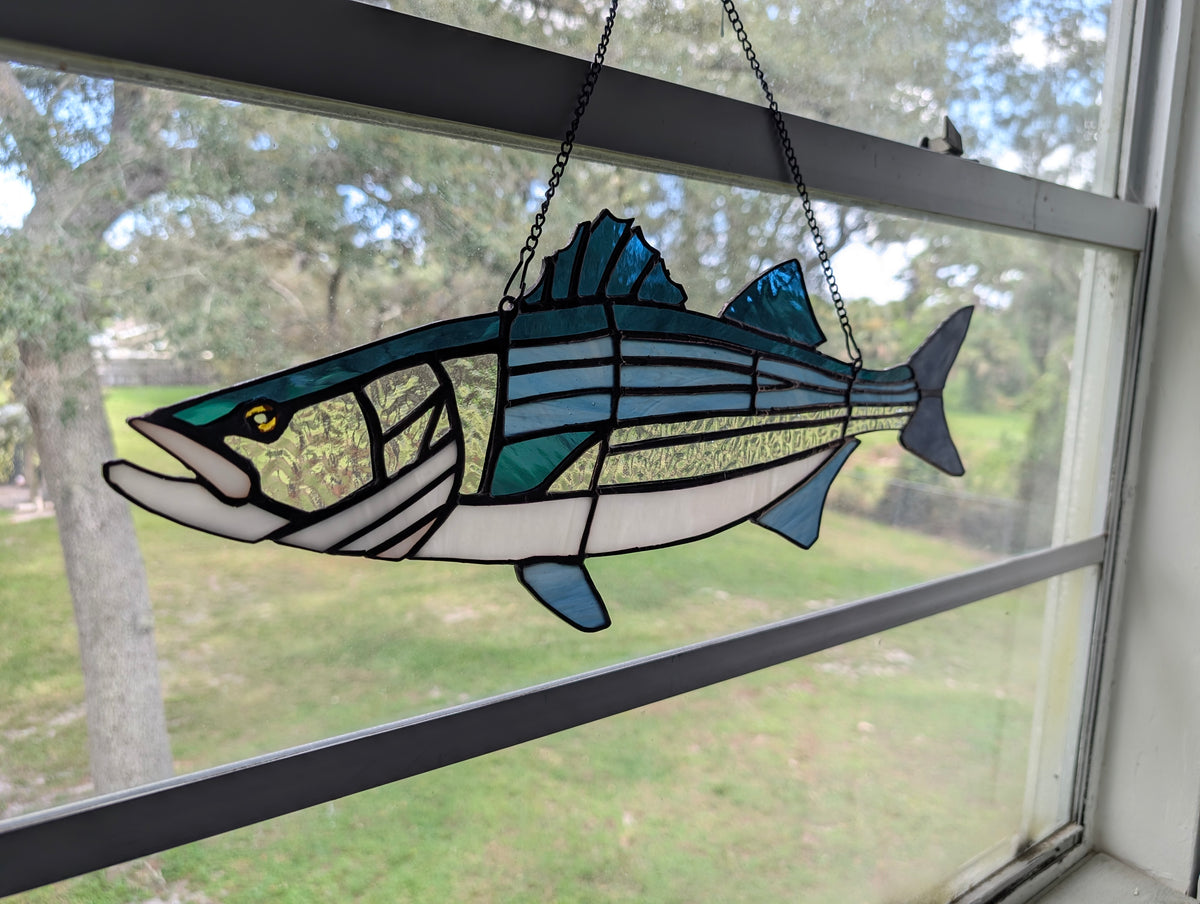 Stained Glass Strip Bass (20W x 8H)