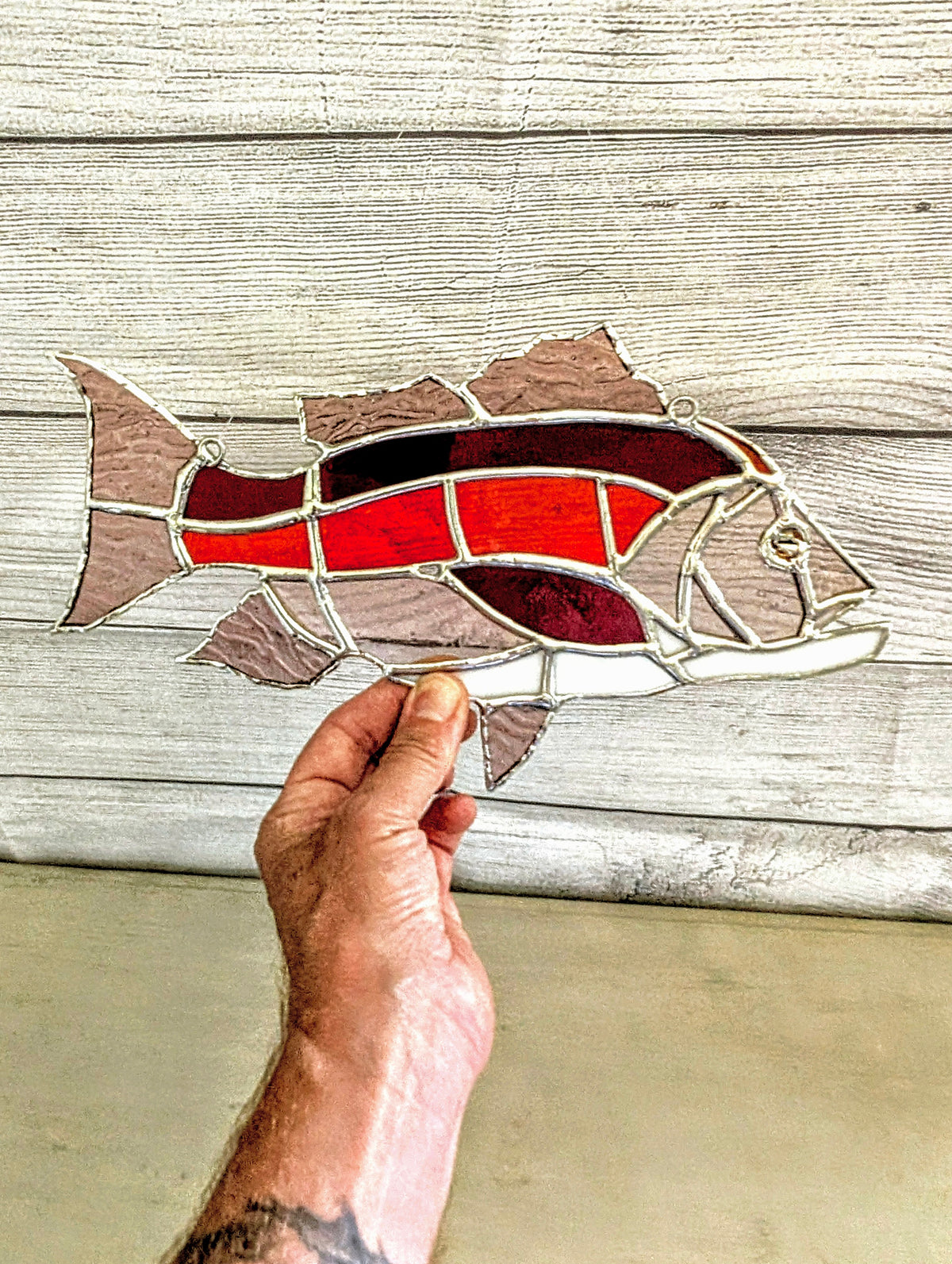 Stained Glass Red Snapper (12W x 6H)