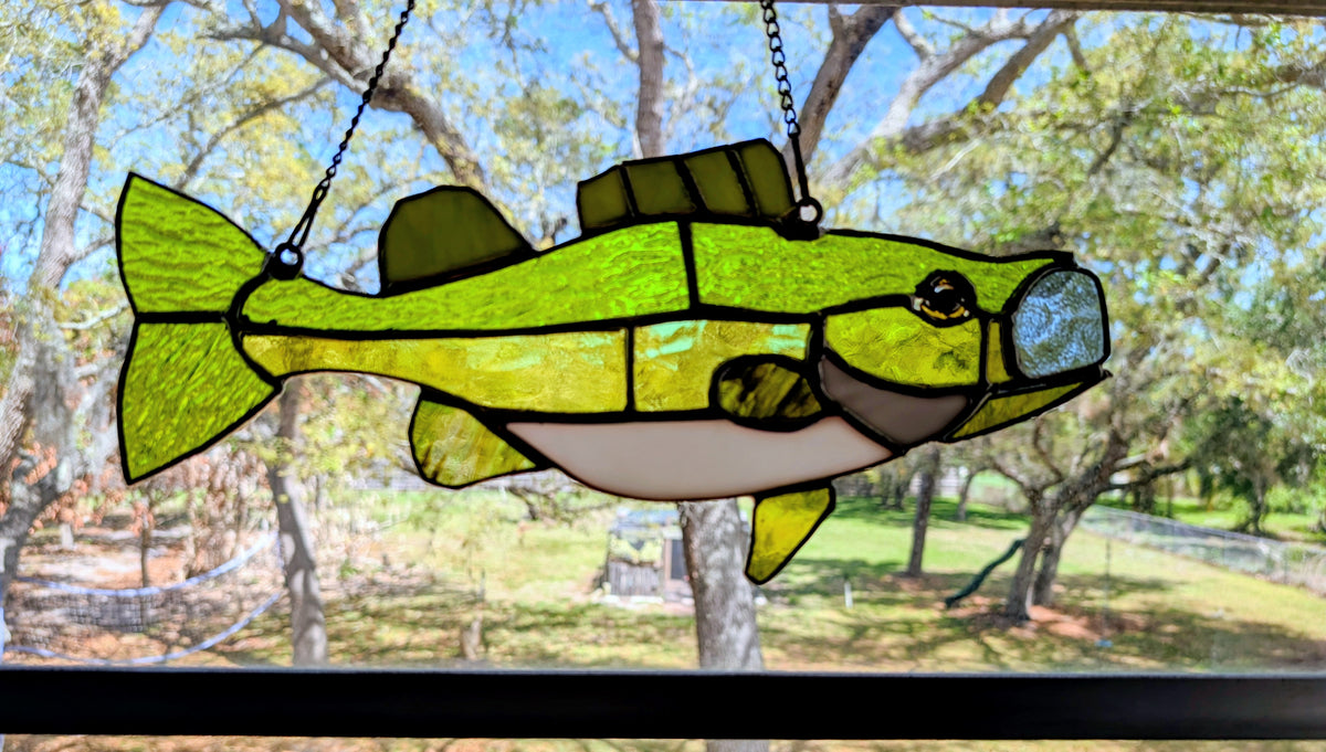 Stained Glass Bass (13W x 6H)