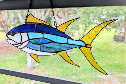 Stained Glass Yellow Fin Tuna (17W x 7H)