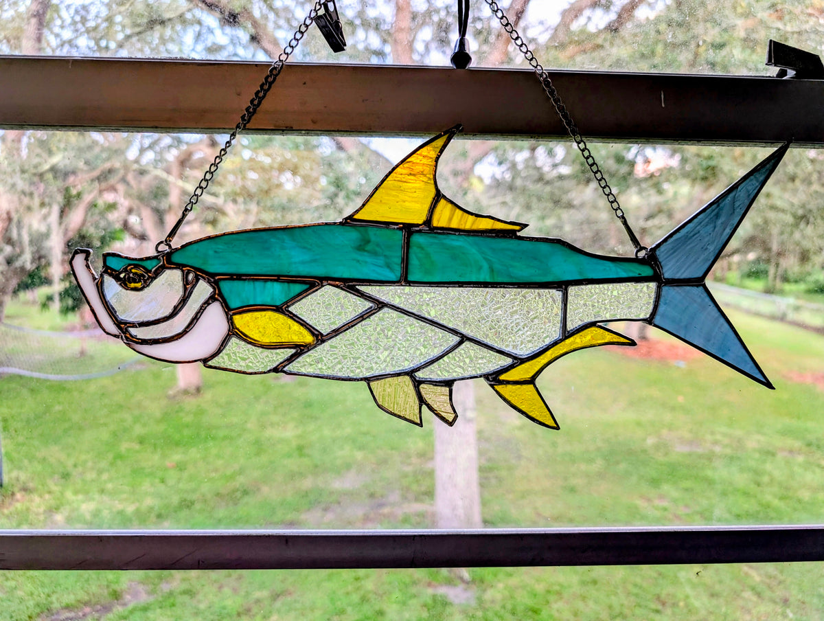 Stained Glass Tarpon (16W x 7H)