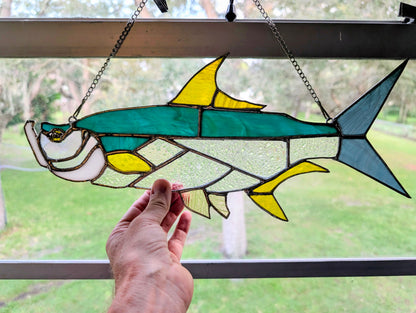 Stained Glass Tarpon (16W x 7H)