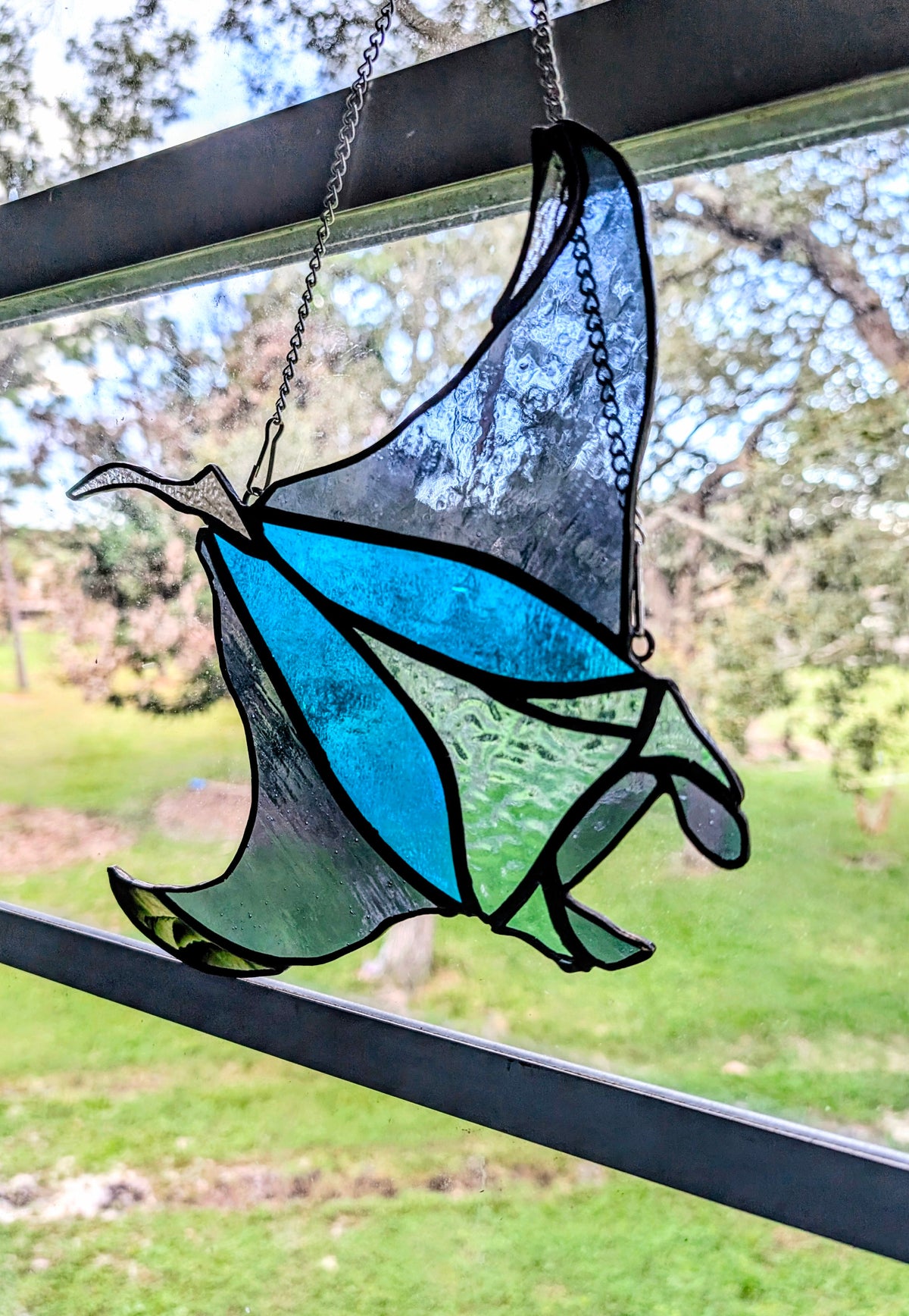 Stained Glass Mantaray (10x9)