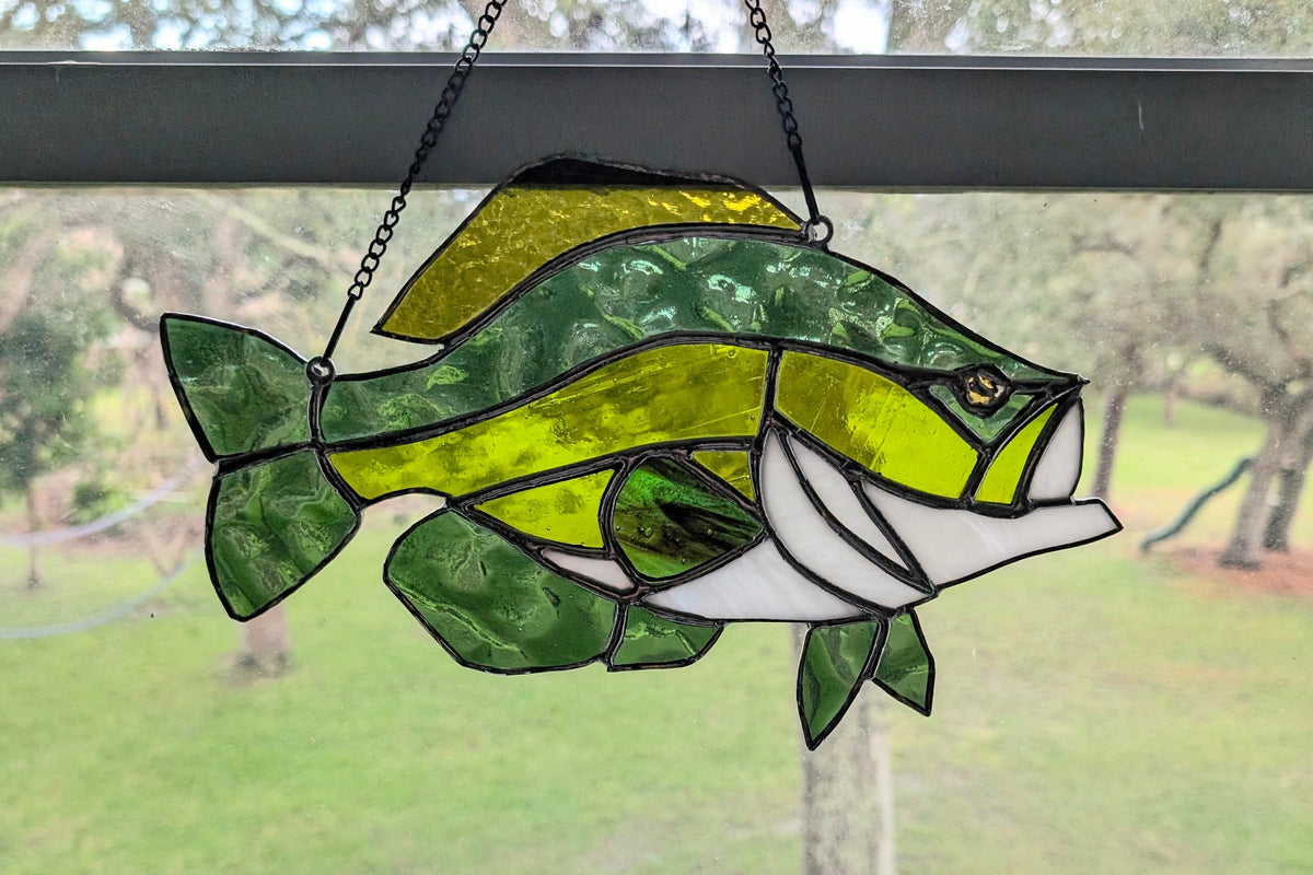 Stained Glass Crappie Fish (12W x 8H)