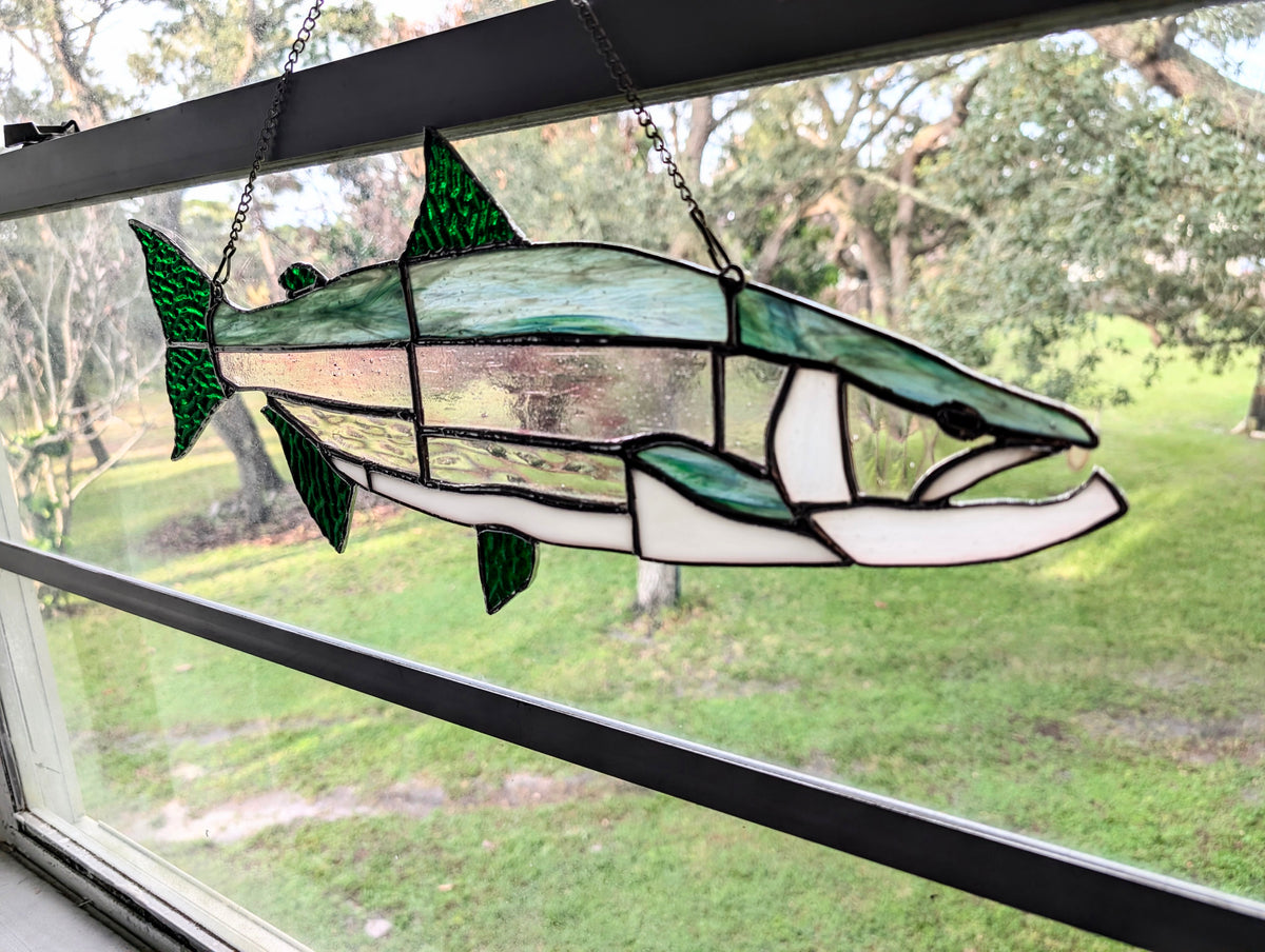 Stained Glass Lake Trout (20W x 8H)