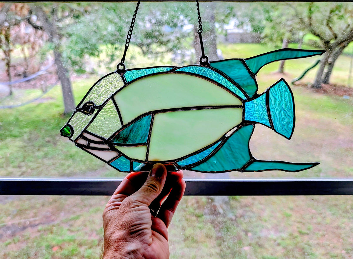 Stained Glass Queen Angel Fish (13W x 6H)