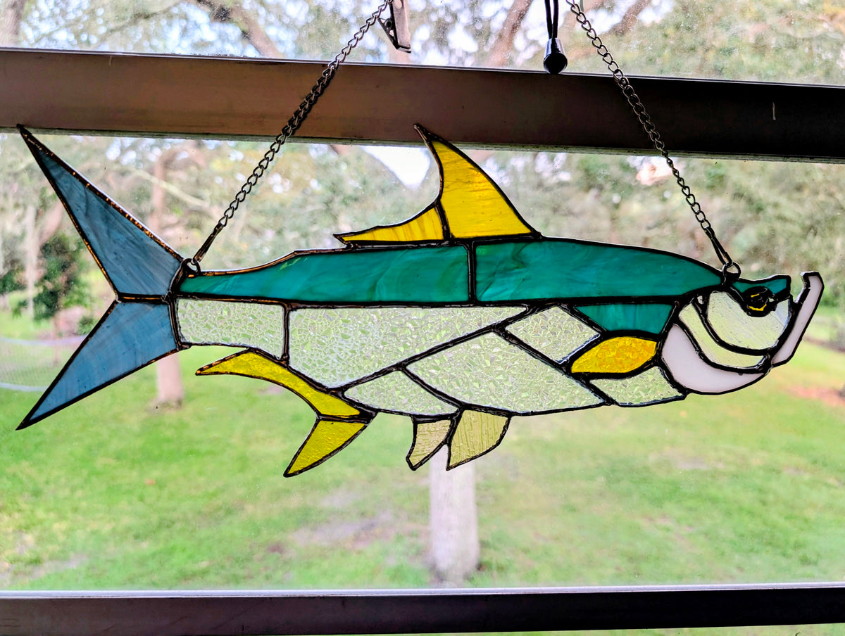 Stained Glass Tarpon (16W x 7H)