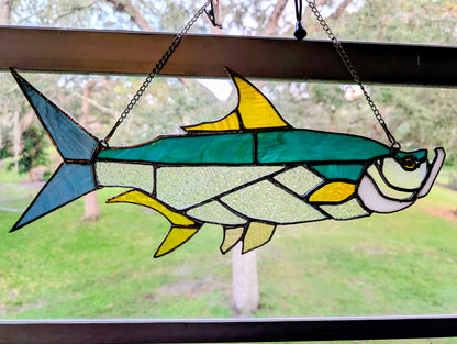 Stained Glass Tarpon (16W x 7H)