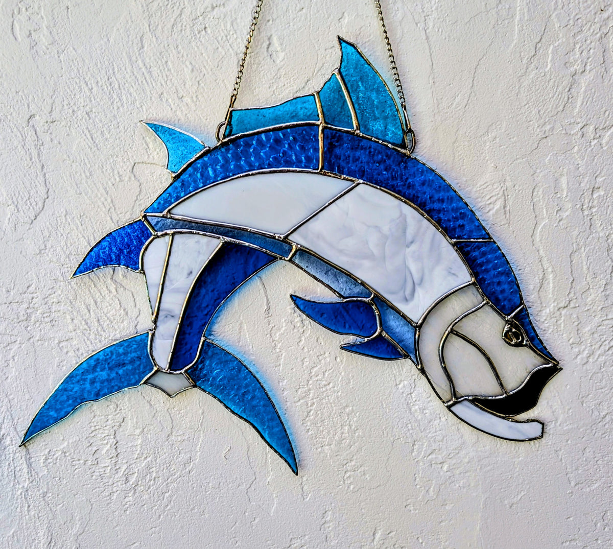 Large Stained Glass Tarpon (18W by 14H)