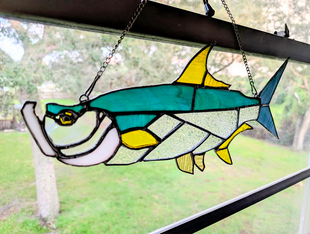 Stained Glass Tarpon (16W x 7H)