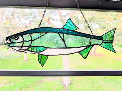 Stained Glass Coho Salmon (18W x 8H)