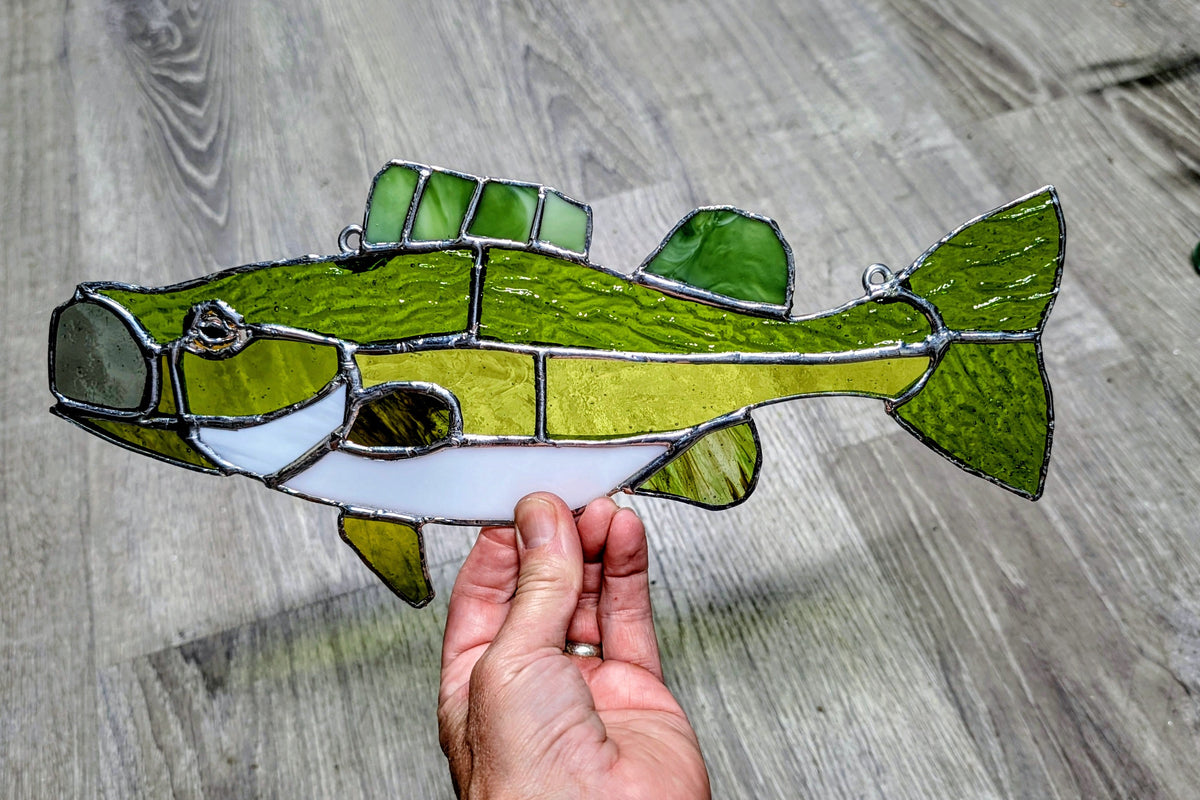 Stained Glass Bass (13W x 6H)