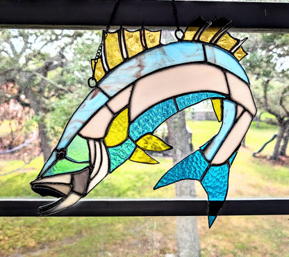 Stained Glass Snook (12Wx15H)