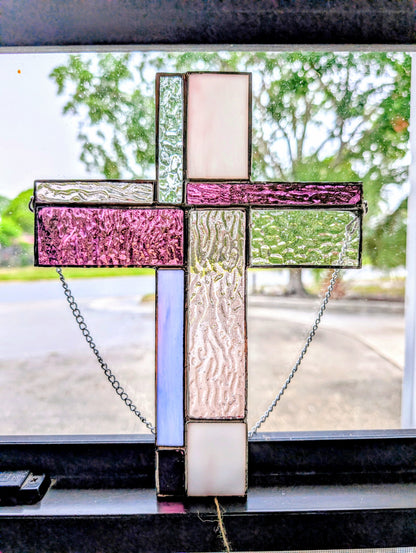 Stained Glass Cross - Medium (8Wx10H)