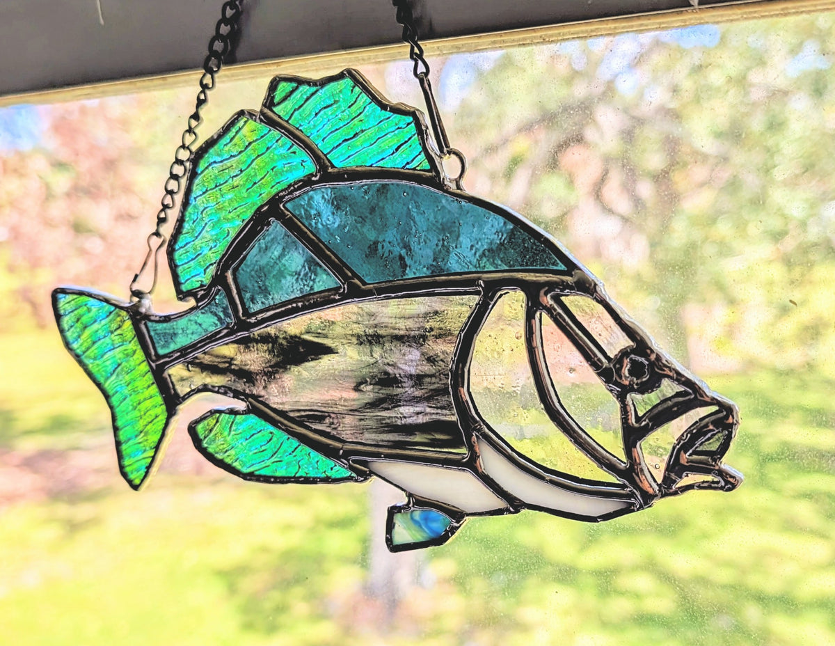 Stained Glass Crappie Fish (8.5W x 5H)