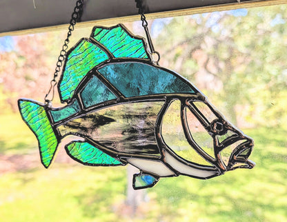 Stained Glass Crappie Fish (8.5W x 5H)