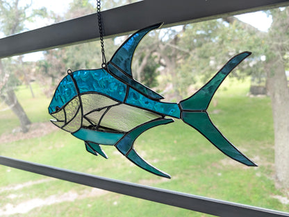 Stained Glass Florida Pompano (14W x 8H)