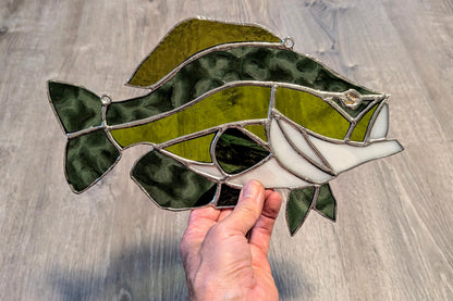 Stained Glass Crappie Fish (12W x 8H)