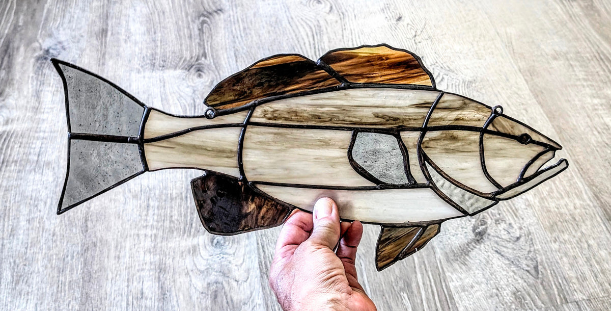 Stained Glass Gag Grouper (17W x 7H)