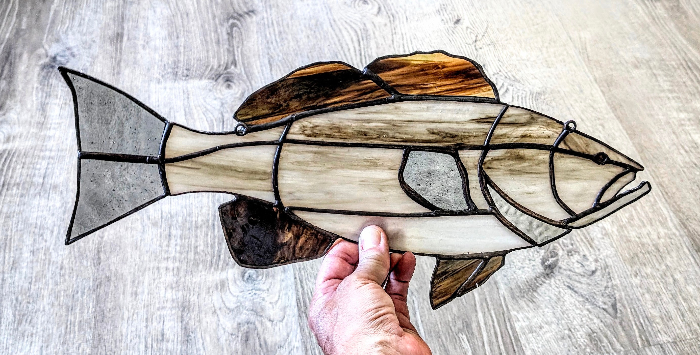 Stained Glass Gag Grouper Suncatcher, Saltwater Sportfishing Home Decor, Coastal Window Hanging, Fishing Gift (Copy)