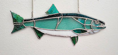 Stained Glass Coho Salmon (18W x 8H)