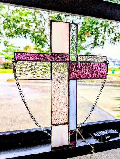 Stained Glass Cross - Medium (8Wx10H)