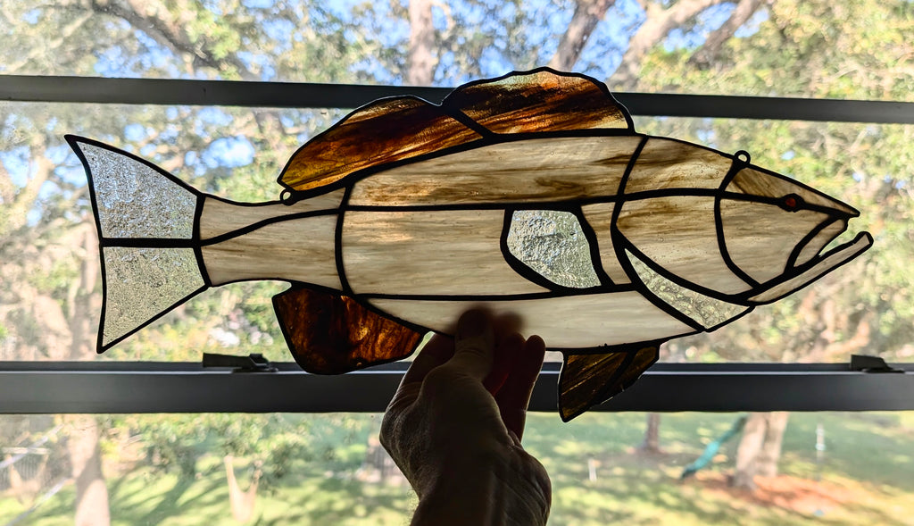 Stained Glass Gag Grouper Suncatcher, Saltwater Sportfishing Home Decor, Coastal Window Hanging, Fishing Gift (Copy)