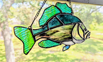 Stained Glass Crappie Fish (8.5W x 5H)