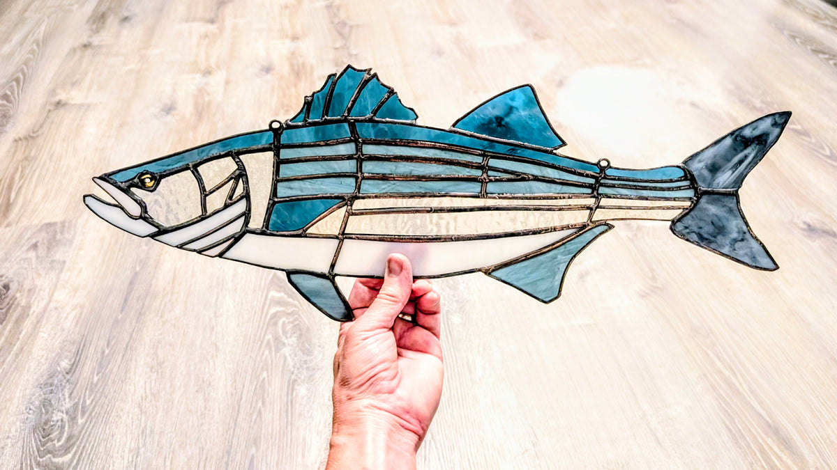 Stained Glass Strip Bass (20W x 8H)