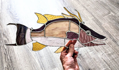 Stained Glass Hognose Snapper / Hogfish (18W x 9H)