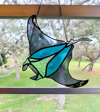 Stained Glass Mantaray (10x9)