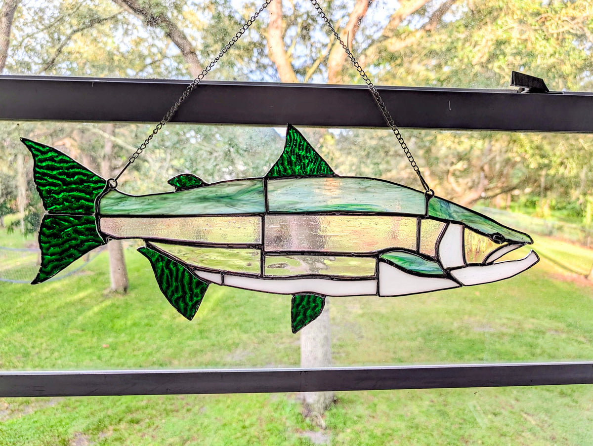 Stained Glass Lake Trout (20W x 8H)
