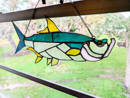 Stained Glass Tarpon (16W x 7H)