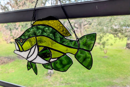 Stained Glass Crappie Fish (12W x 8H)