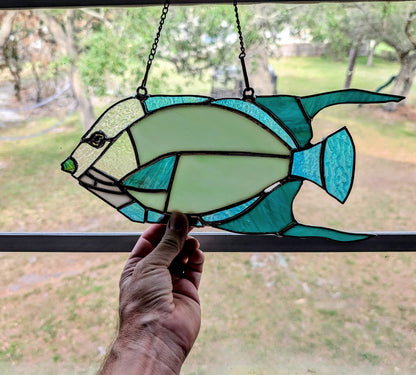 Stained Glass Queen Angel Fish (13W x 6H)
