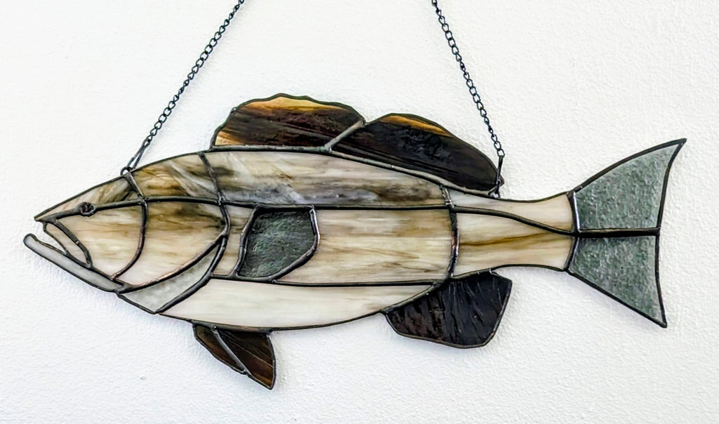 Stained Glass Gag Grouper Suncatcher, Saltwater Sportfishing Home Decor, Coastal Window Hanging, Fishing Gift (Copy)