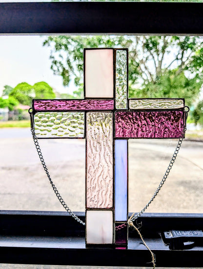 Stained Glass Cross - Medium (8Wx10H)