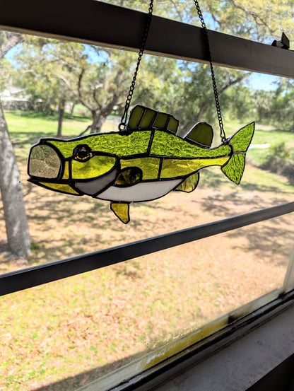 Stained Glass Bass (13W x 6H)
