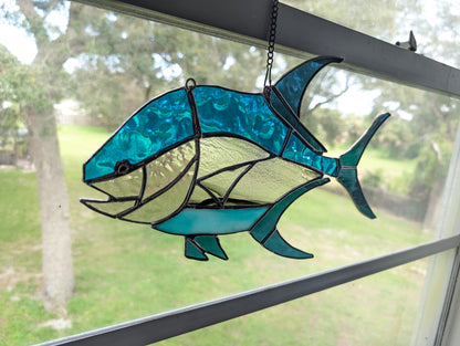 Stained Glass Florida Pompano (14W x 8H)