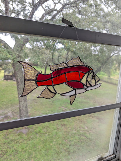 Stained Glass Red Snapper (12W x 6H)