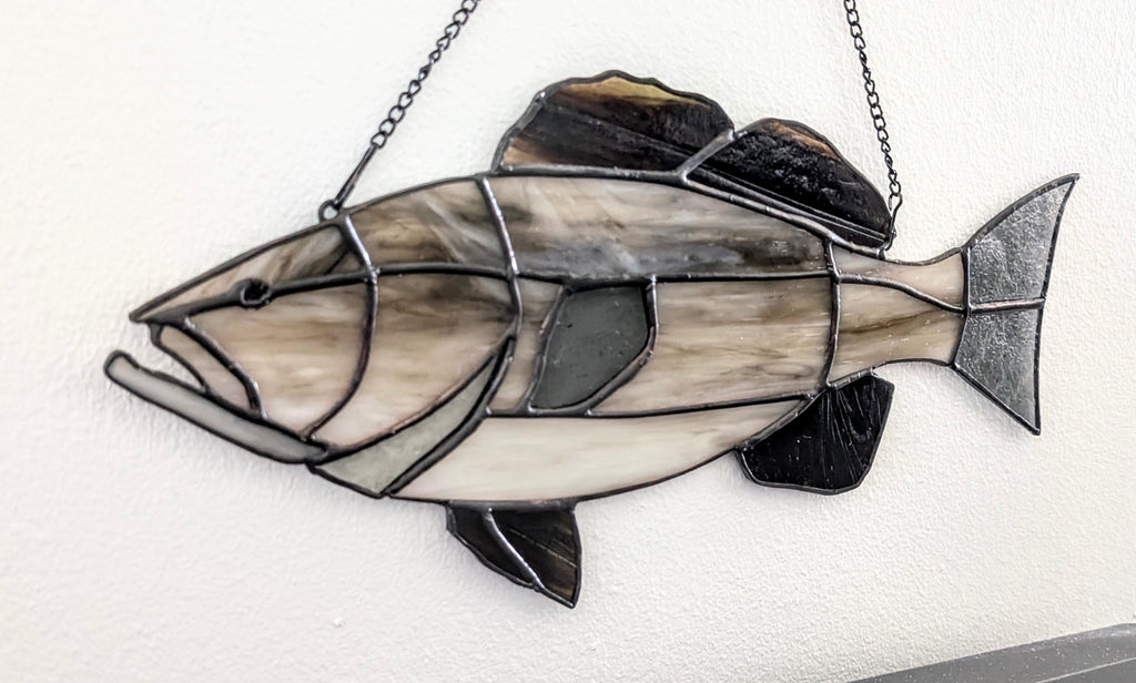 Stained Glass Gag Grouper Suncatcher, Saltwater Sportfishing Home Decor, Coastal Window Hanging, Fishing Gift (Copy)